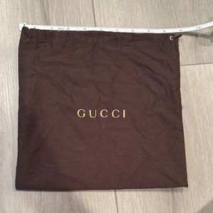 Gucci Brown Dust Bag with Gold Logo
